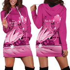 Personalised Australia Breast Cancer Awareness Hoodie Dress Sydney Opera House Butterfly Pink Ribbon - Aussie Hoodie