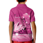 Personalised Australia Breast Cancer Awareness Kid Polo Shirt Sydney Opera House Butterfly Pink Ribbon - Aussie Hoodie