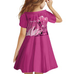 Personalised Australia Breast Cancer Awareness Kid Short Sleeve Dress Sydney Opera House Butterfly Pink Ribbon - Aussie Hoodie