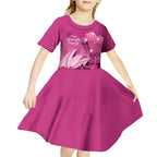 Personalised Australia Breast Cancer Awareness Kid Short Sleeve Dress Sydney Opera House Butterfly Pink Ribbon - Aussie Hoodie