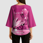 Personalised Australia Breast Cancer Awareness Kimono Sleeve Blouse Sydney Opera House Butterfly Pink Ribbon - Aussie Hoodie