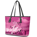 Australia Breast Cancer Awareness Leather Tote Bag Sydney Opera House Butterfly Pink Ribbon - Aussie Hoodie