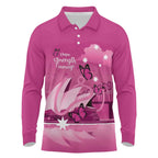 Personalised Australia Breast Cancer Awareness Long Sleeve Polo Shirt Sydney Opera House Butterfly Pink Ribbon - Aussie Hoodie