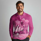 Personalised Australia Breast Cancer Awareness Long Sleeve Polo Shirt Sydney Opera House Butterfly Pink Ribbon - Aussie Hoodie