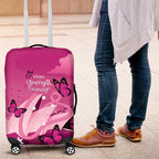 Australia Breast Cancer Awareness Luggage Cover Sydney Opera House Butterfly Pink Ribbon - Aussie Hoodie