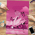 Australia Breast Cancer Awareness Puzzle Sydney Opera House Butterfly Pink Ribbon - Aussie Hoodie
