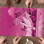 Australia Breast Cancer Awareness Puzzle Sydney Opera House Butterfly Pink Ribbon - Aussie Hoodie
