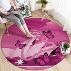 Australia Breast Cancer Awareness Round Carpet Sydney Opera House Butterfly Pink Ribbon - Aussie Hoodie