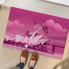 Australia Breast Cancer Awareness Rubber Doormat Sydney Opera House Butterfly Pink Ribbon - Aussie Hoodie