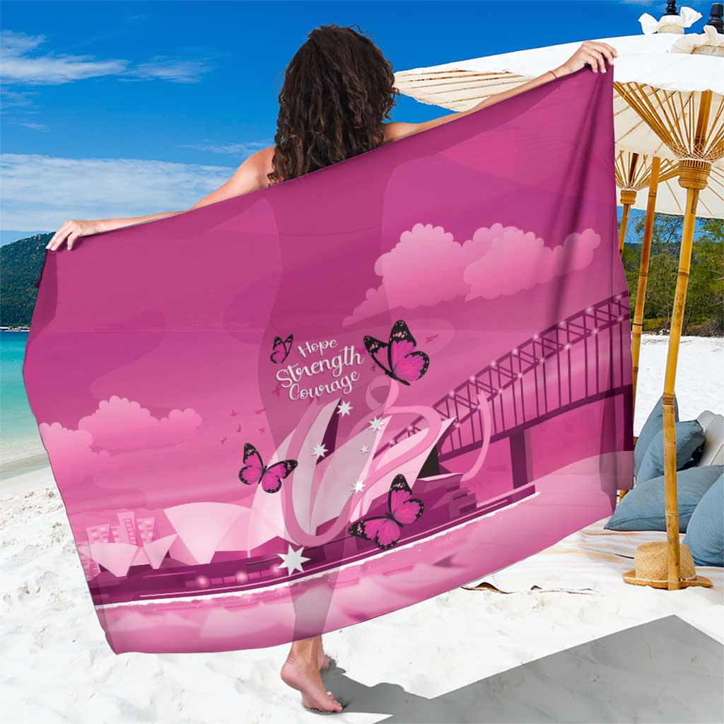 Australia Breast Cancer Awareness Sarong Sydney Opera House Butterfly Pink Ribbon - Aussie Hoodie