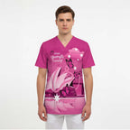 Personalised Australia Breast Cancer Awareness Scrub Top Sydney Opera House Butterfly Pink Ribbon - Aussie Hoodie
