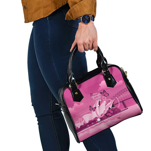 Australia Breast Cancer Awareness Shoulder Handbag Sydney Opera House Butterfly Pink Ribbon - Aussie Hoodie