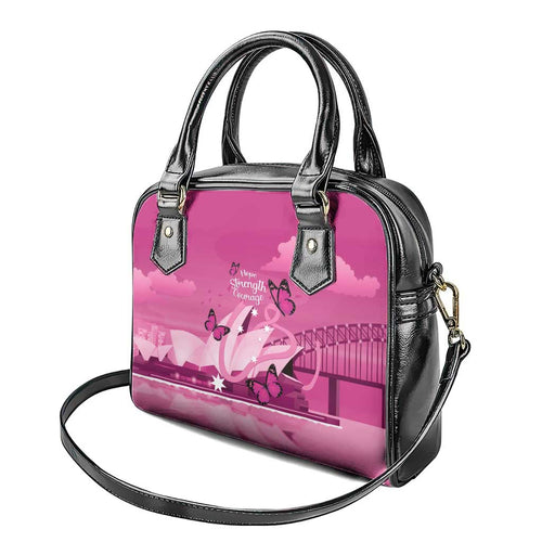 Australia Breast Cancer Awareness Shoulder Handbag Sydney Opera House Butterfly Pink Ribbon - Aussie Hoodie