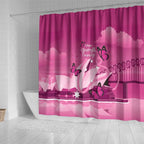 Australia Breast Cancer Awareness Shower Curtain Sydney Opera House Butterfly Pink Ribbon - Aussie Hoodie
