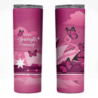 Australia Breast Cancer Awareness Skinny Tumbler Sydney Opera House Butterfly Pink Ribbon - Aussie Hoodie
