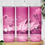 Australia Breast Cancer Awareness Skinny Tumbler Sydney Opera House Butterfly Pink Ribbon - Aussie Hoodie