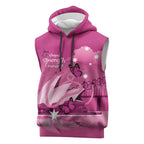 Personalised Australia Breast Cancer Awareness Sleeveless Hoodie Sydney Opera House Butterfly Pink Ribbon - Aussie Hoodie