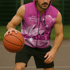 Personalised Australia Breast Cancer Awareness Sleeveless Zip Hoodie Sydney Opera House Butterfly Pink Ribbon LT14