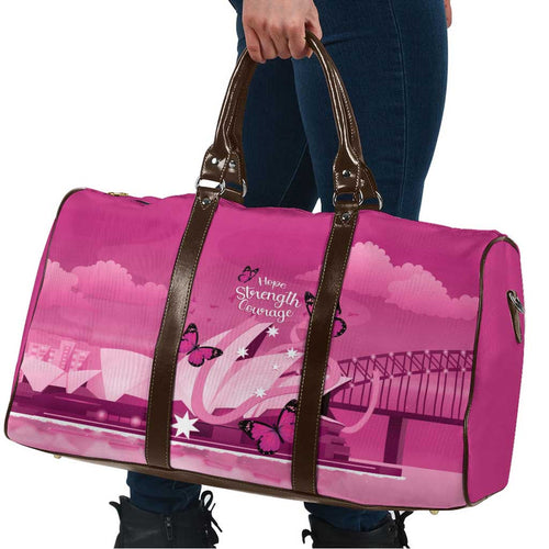 Australia Breast Cancer Awareness Travel Bag Sydney Opera House Butterfly Pink Ribbon - Aussie Hoodie