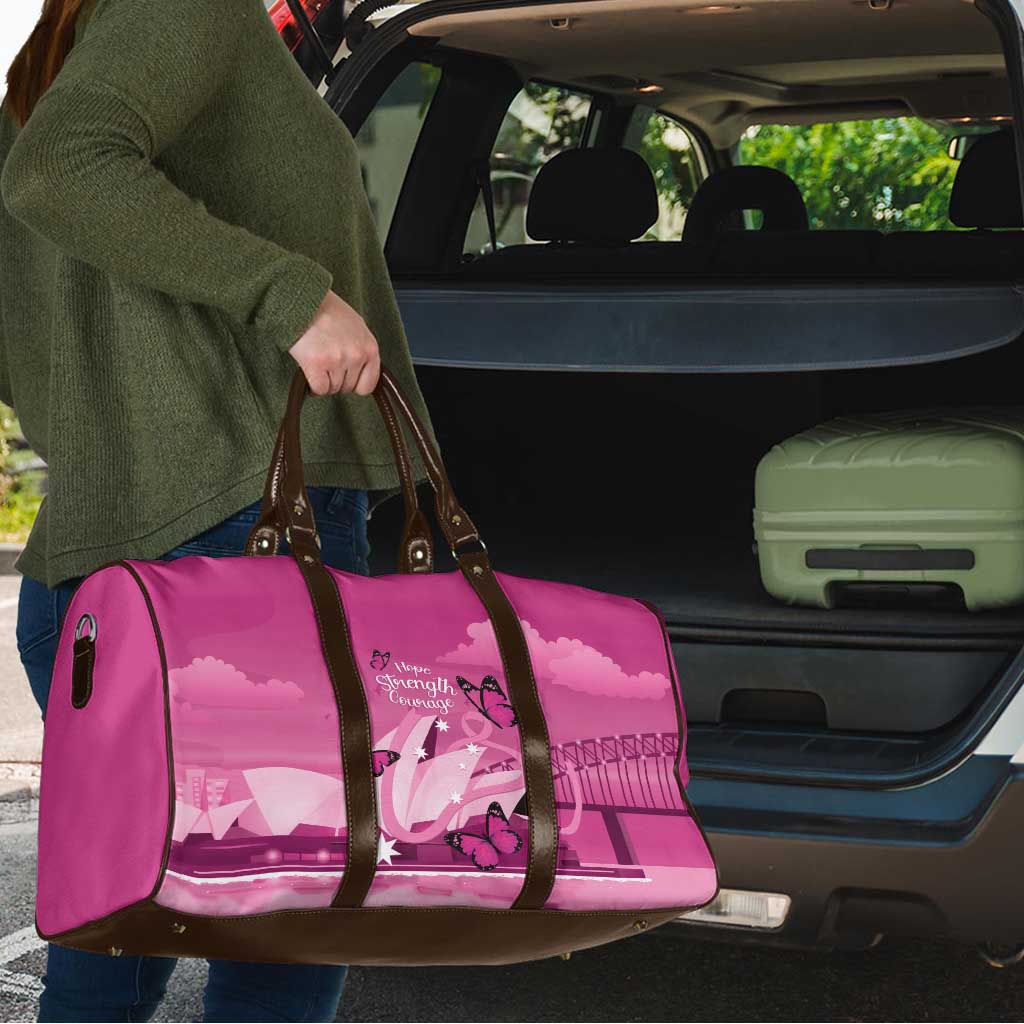 Australia Breast Cancer Awareness Travel Bag Sydney Opera House Butterfly Pink Ribbon - Aussie Hoodie