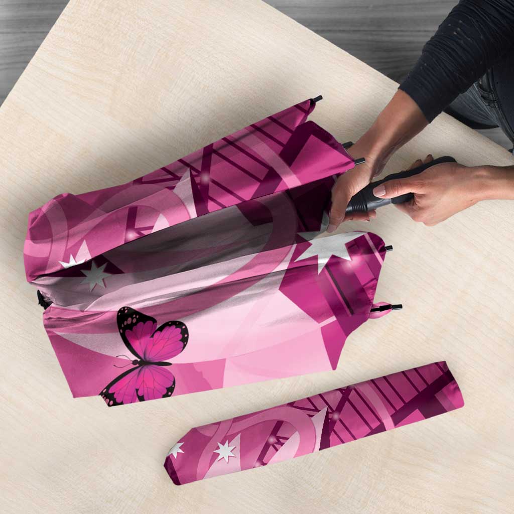 Australia Breast Cancer Awareness Umbrella Sydney Opera House Butterfly Pink Ribbon - Aussie Hoodie