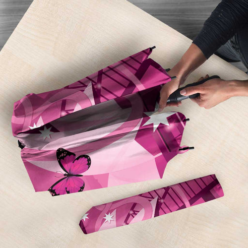 Australia Breast Cancer Awareness Umbrella Sydney Opera House Butterfly Pink Ribbon - Aussie Hoodie