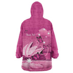 Personalised Australia Breast Cancer Awareness Wearable Blanket Hoodie Sydney Opera House Butterfly Pink Ribbon - Aussie Hoodie
