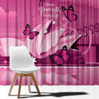 Australia Breast Cancer Awareness Window Curtain Sydney Opera House Butterfly Pink Ribbon - Aussie Hoodie