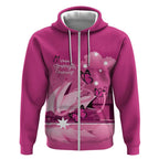 Personalised Australia Breast Cancer Awareness Zip Hoodie Sydney Opera House Butterfly Pink Ribbon - Aussie Hoodie
