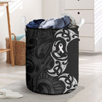 White Ribbon Day New Zealand Laundry Basket Aotearoa Maori Pattern