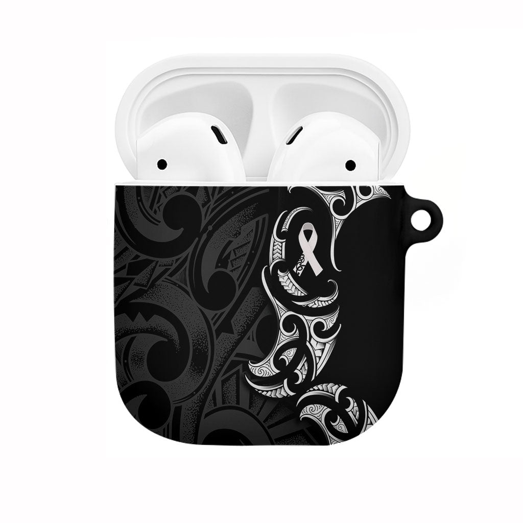 White Ribbon Day New Zealand AirPods Case Aotearoa Maori Pattern
