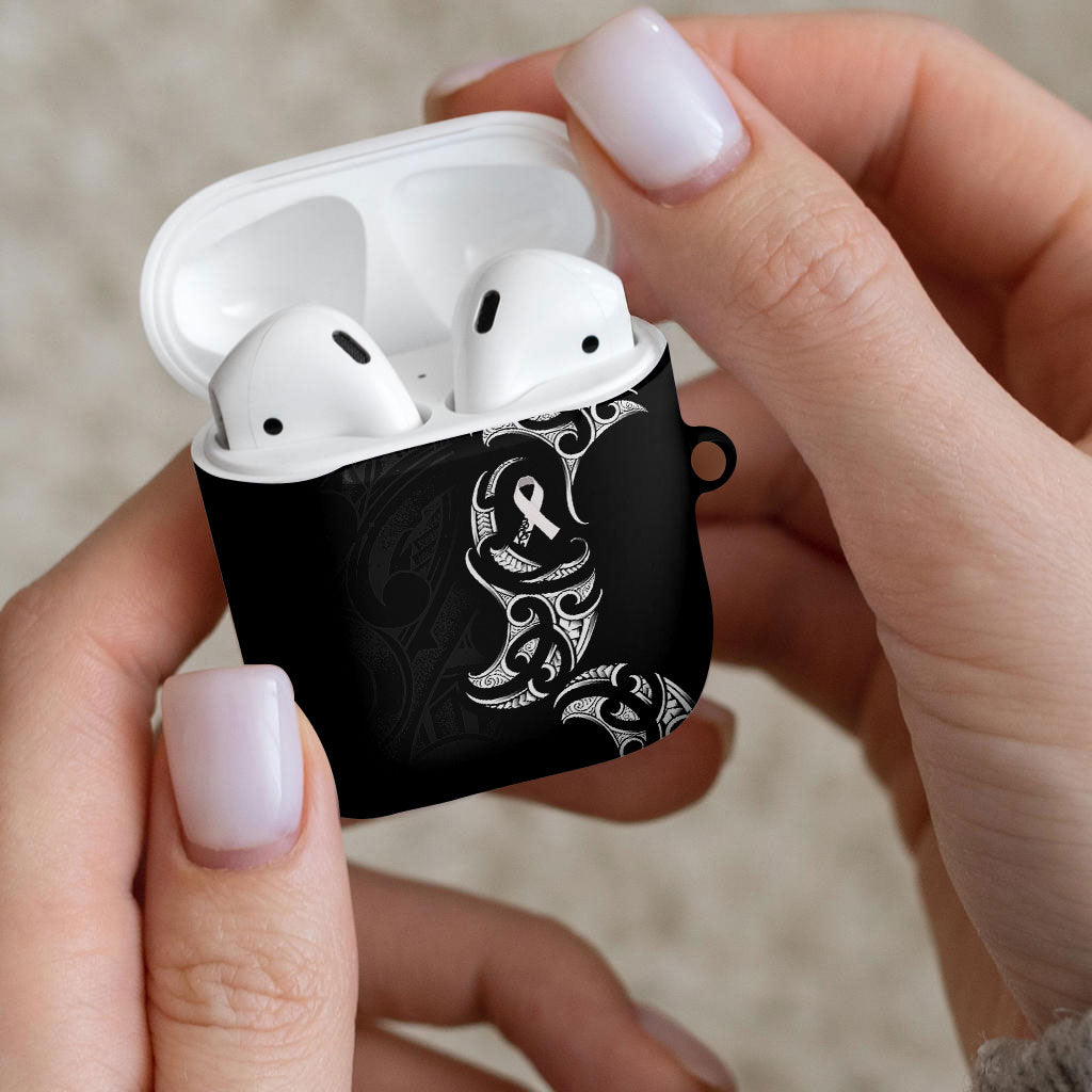 White Ribbon Day New Zealand AirPods Case Aotearoa Maori Pattern