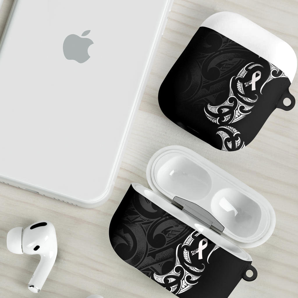 White Ribbon Day New Zealand AirPods Case Aotearoa Maori Pattern