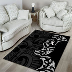 White Ribbon Day New Zealand Area Rug Aotearoa Maori Pattern
