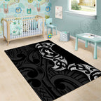White Ribbon Day New Zealand Area Rug Aotearoa Maori Pattern