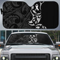 White Ribbon Day New Zealand Auto Sun Shade Aotearoa Maori Pattern