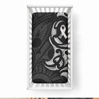 White Ribbon Day New Zealand Baby Bed Cover Aotearoa Maori Pattern