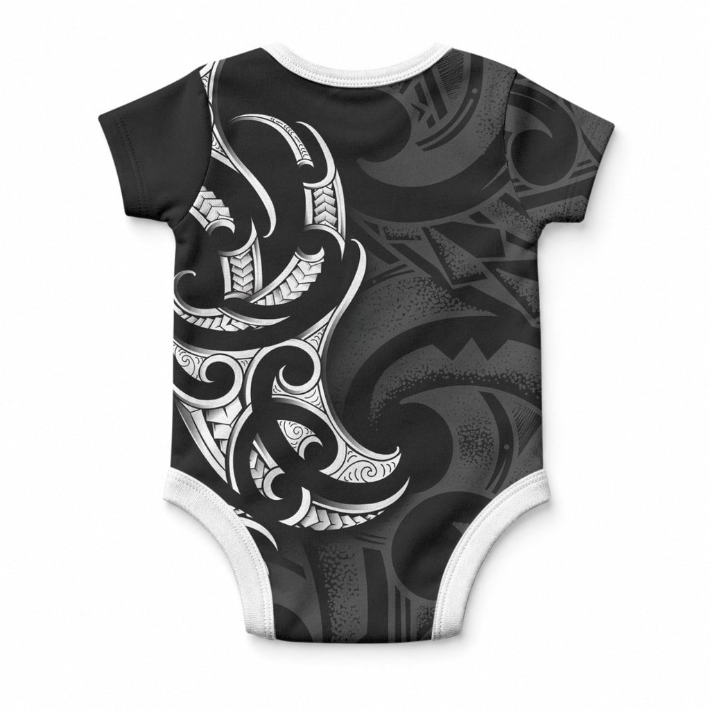White Ribbon Day New Zealand Baby Onesie Aotearoa Maori Pattern