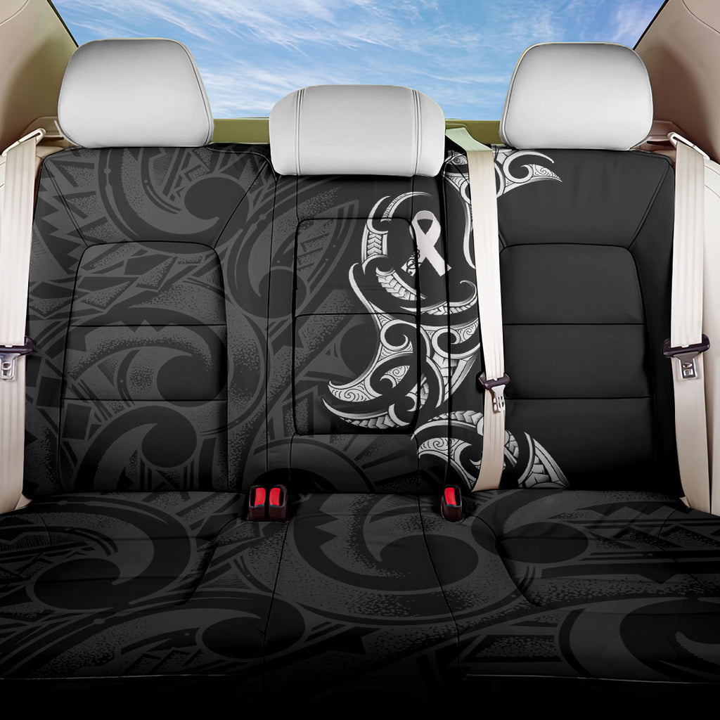 White Ribbon Day New Zealand Back Car Seat Cover Aotearoa Maori Pattern
