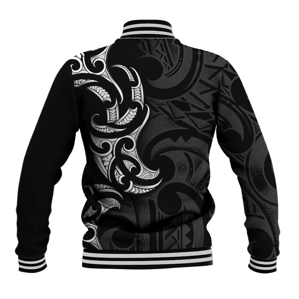 White Ribbon Day New Zealand Baseball Jacket Aotearoa Maori Pattern