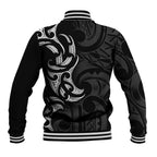 White Ribbon Day New Zealand Baseball Jacket Aotearoa Maori Pattern