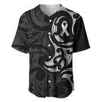 White Ribbon Day New Zealand Baseball Jersey Aotearoa Maori Pattern