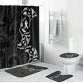 White Ribbon Day New Zealand Bathroom Set Aotearoa Maori Pattern