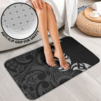 White Ribbon Day New Zealand Bathroom Set Aotearoa Maori Pattern