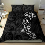 White Ribbon Day New Zealand Bedding Set Aotearoa Maori Pattern