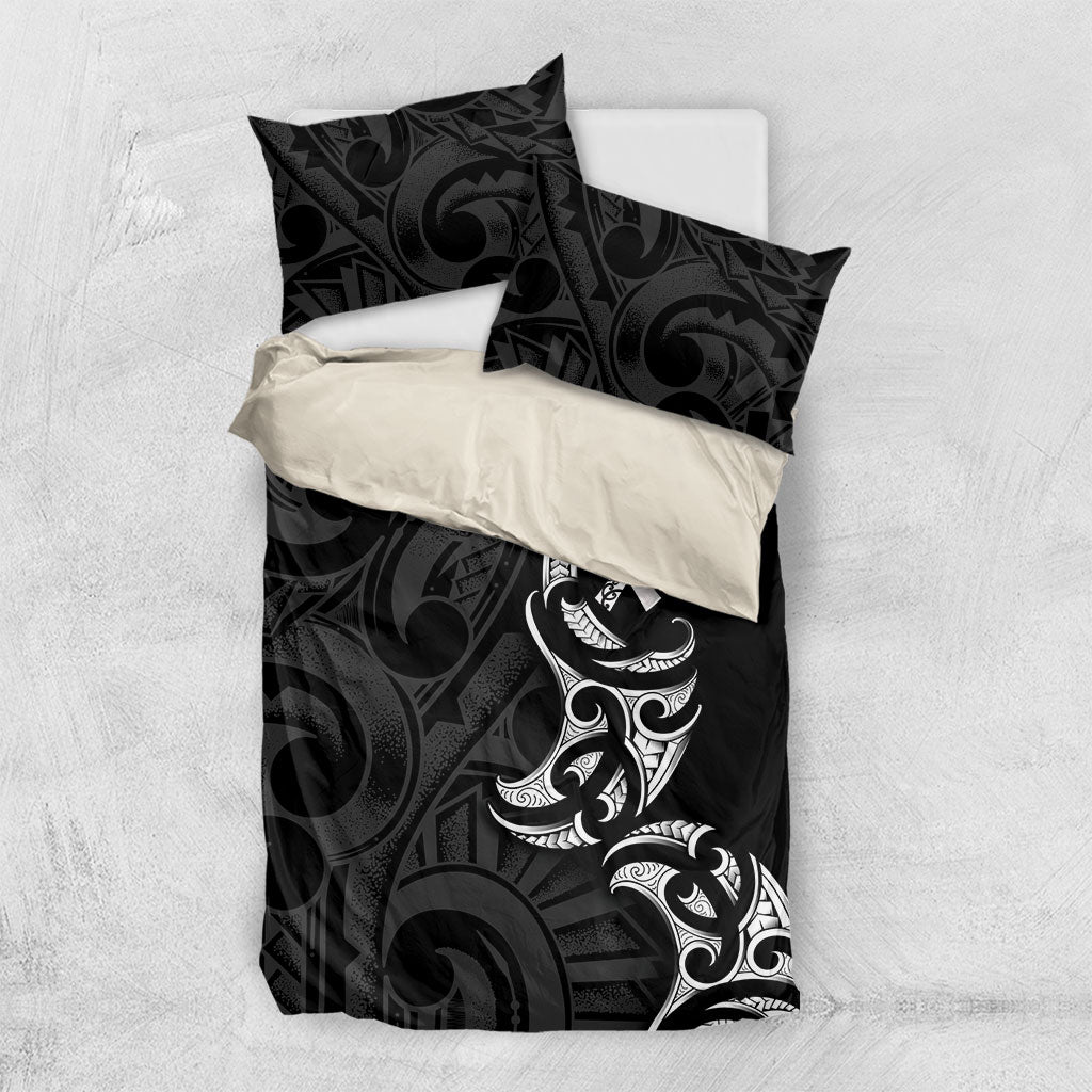 White Ribbon Day New Zealand Bedding Set Aotearoa Maori Pattern