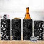 White Ribbon Day New Zealand 4 in 1 Can Cooler Tumbler Aotearoa Maori Pattern