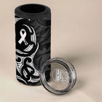 White Ribbon Day New Zealand 4 in 1 Can Cooler Tumbler Aotearoa Maori Pattern