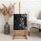 White Ribbon Day New Zealand Canvas Wall Art Aotearoa Maori Pattern