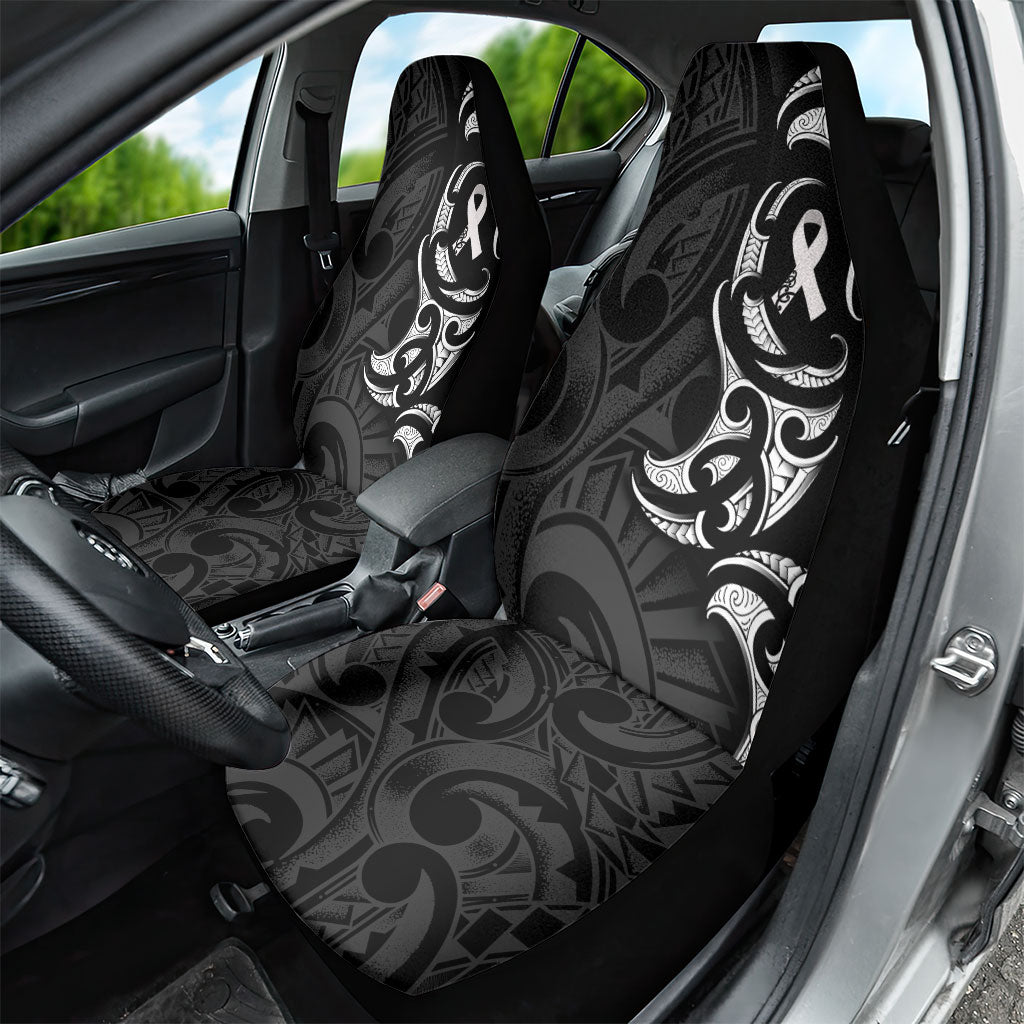 White Ribbon Day New Zealand Car Seat Cover Aotearoa Maori Pattern